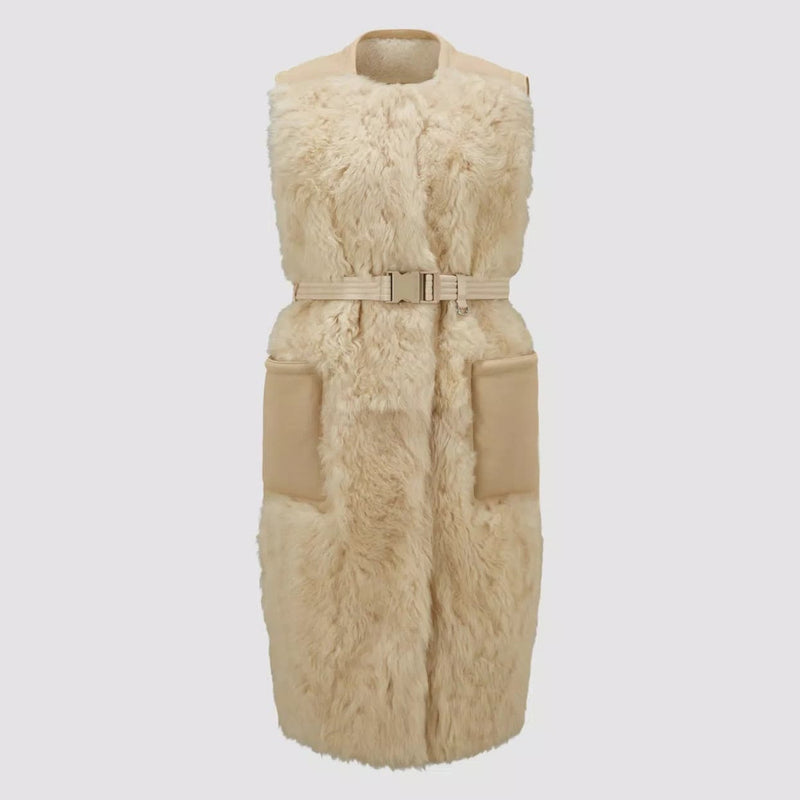 COUCOU SHEARLING LONG DOWN GILET