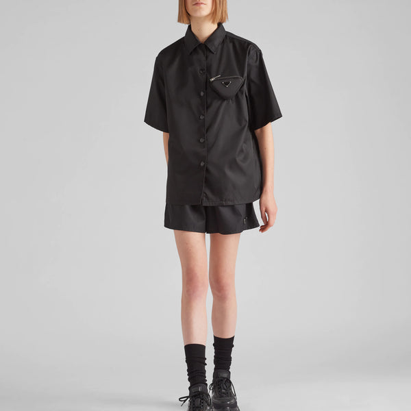 Re-Nylon Gabardine shirt with pouch