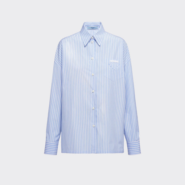 Striped poplin shirt