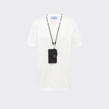 V-neck jersey T-shirt with pouch