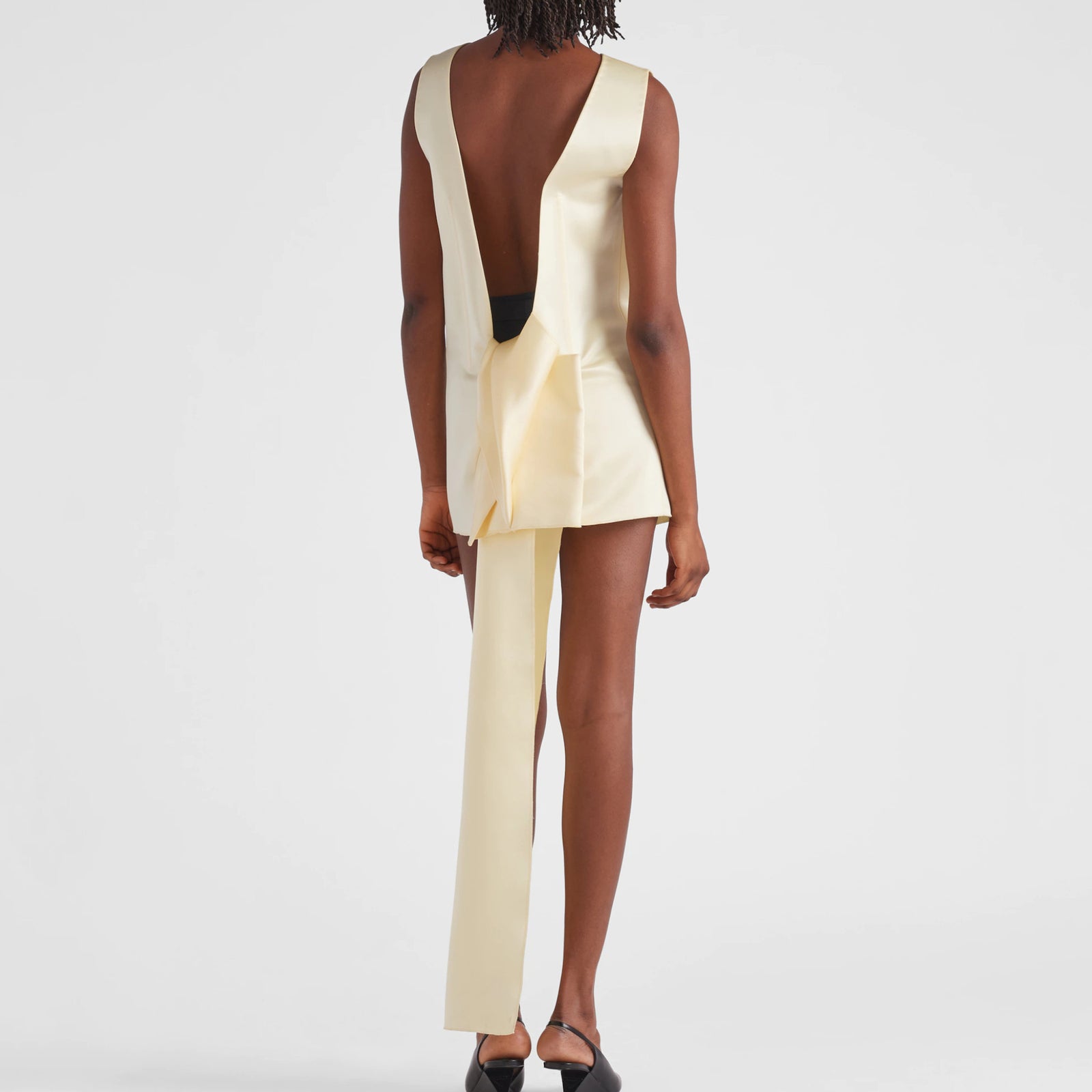 ワンピース PRADA Sand Cotton Blend Mini Dress Natural Sablé mini-dress | PRADA