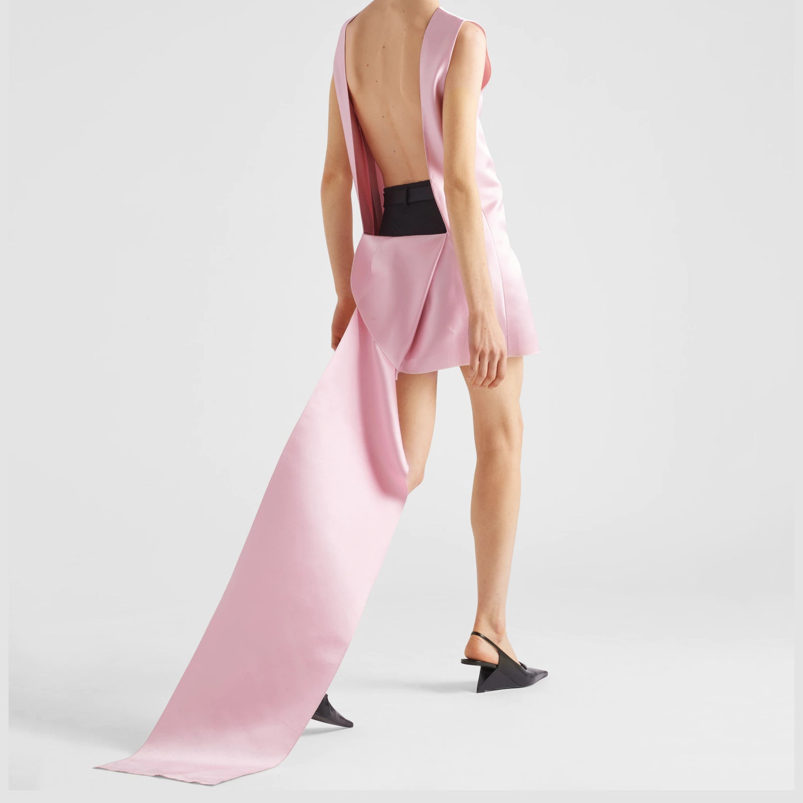 prada pink dress PRADA Double satin mini-dress P3G96C_393_F0442_S_221 – BORDER-GARA