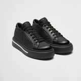 Prada Macro Re-Nylon and brushed leather sneakers