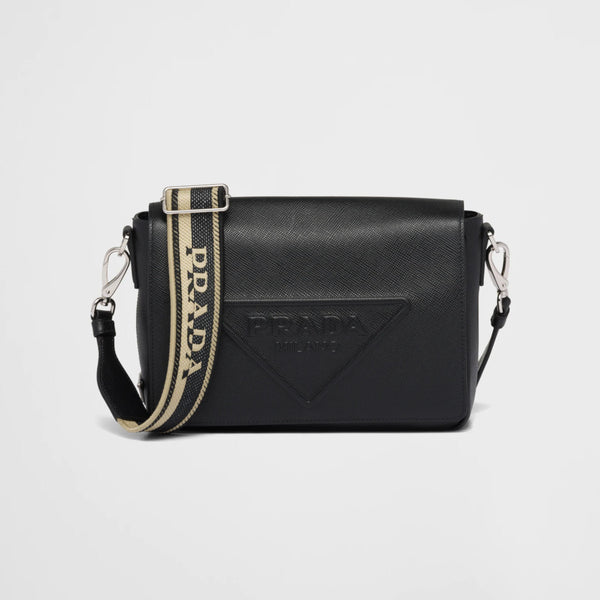 Prada Identity Saffiano Leather Shoulder Bag with Detachable