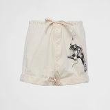 Printed cotton Bermuda shorts