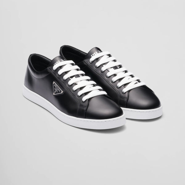 Brushed leather sneakers