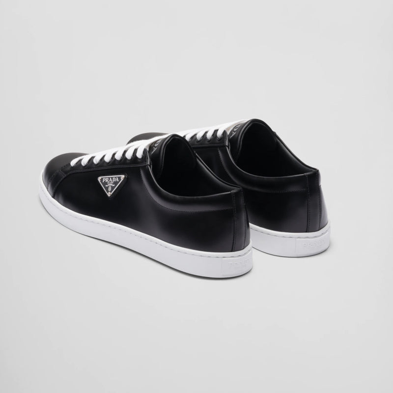 Brushed leather sneakers