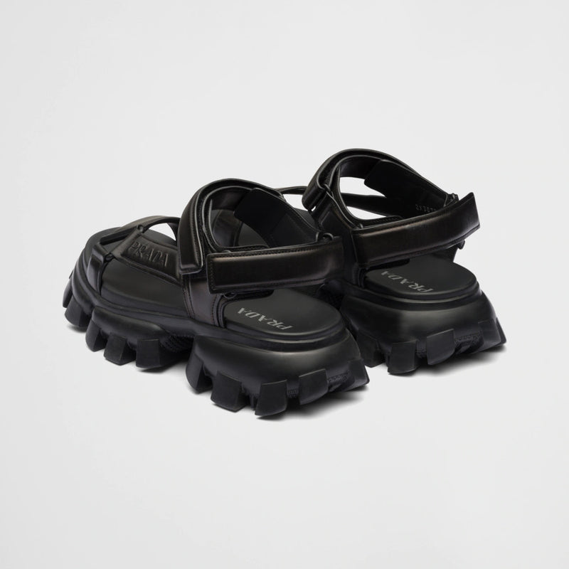 Padded nappa leather sport sandals