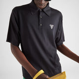 Silk polo sweater