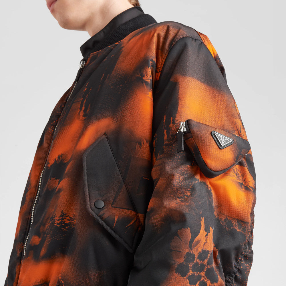 PRADA Printed Re-Nylon bomber jacket – BORDER-GARA