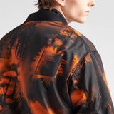 Printed Re-Nylon bomber jacket