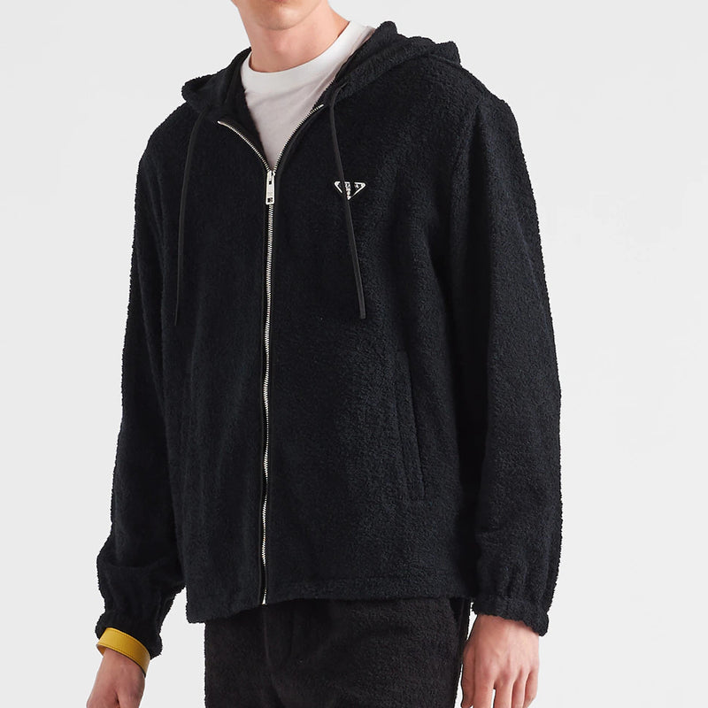 Terrycloth hoodie jacket