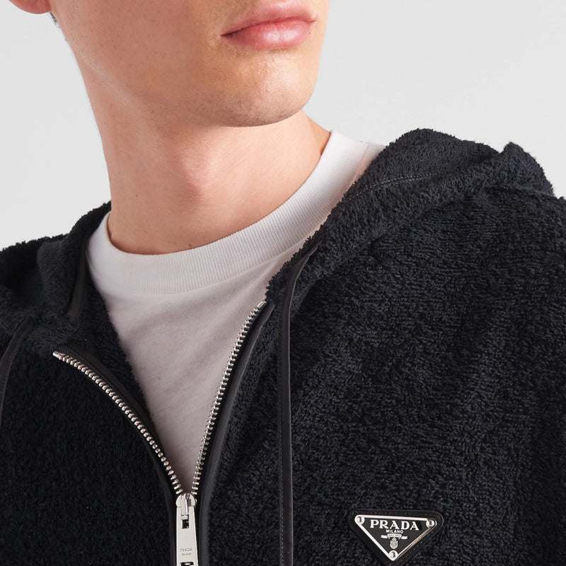 Terrycloth hoodie jacket