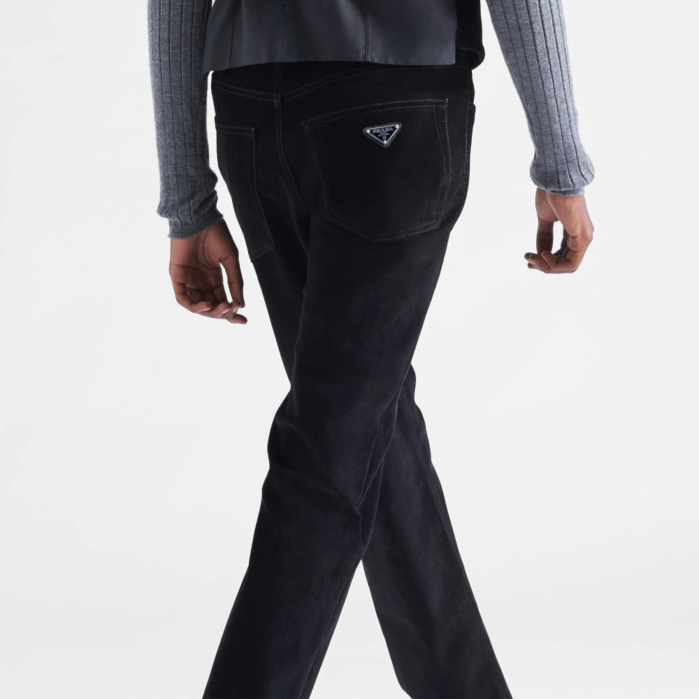 PRADA Five-pocket velvet denim trousers – BORDER-GARA