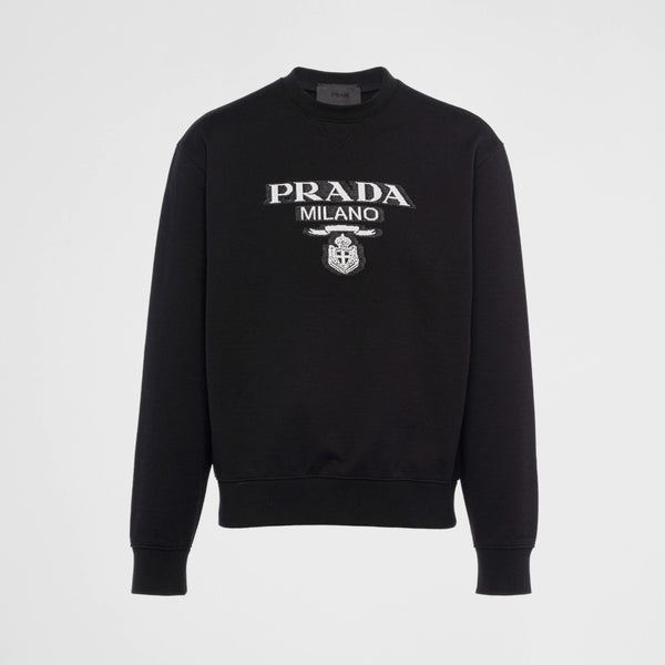 Oversized cotton jersey logo sweatshirt