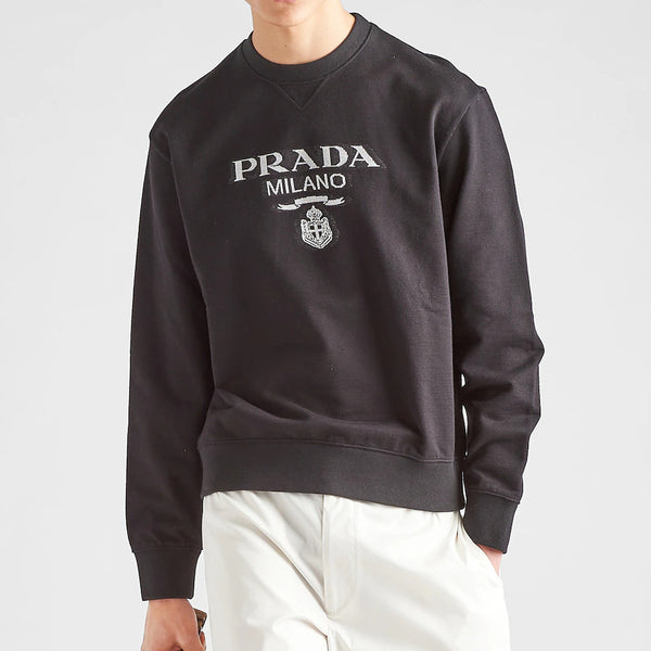 Oversized cotton jersey logo sweatshirt