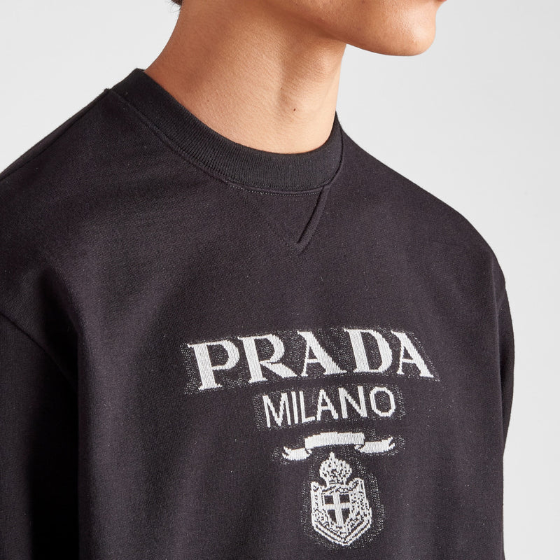 Oversized cotton jersey logo sweatshirt