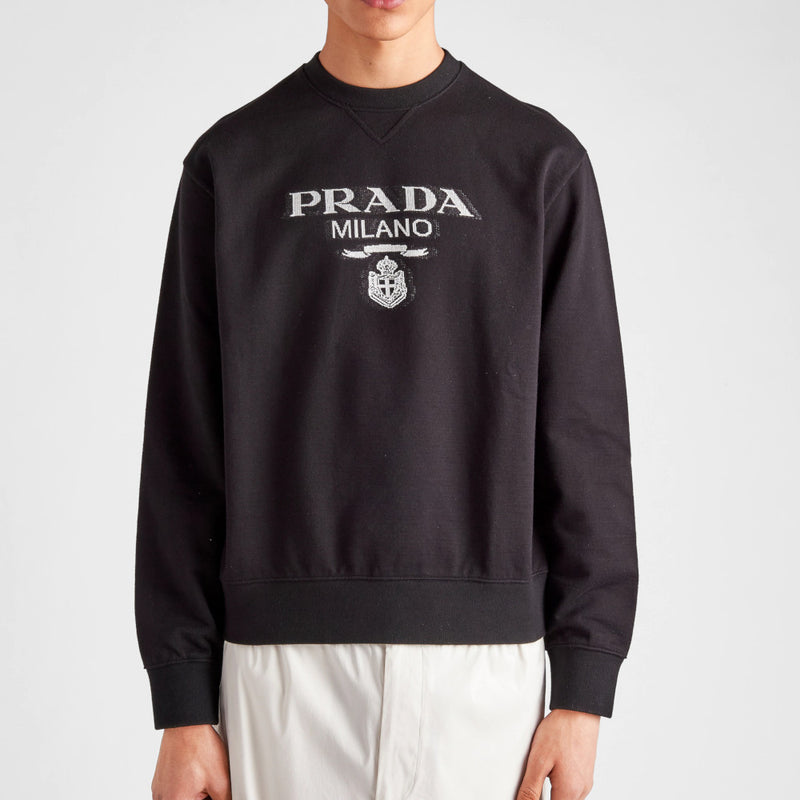 Oversized cotton jersey logo sweatshirt