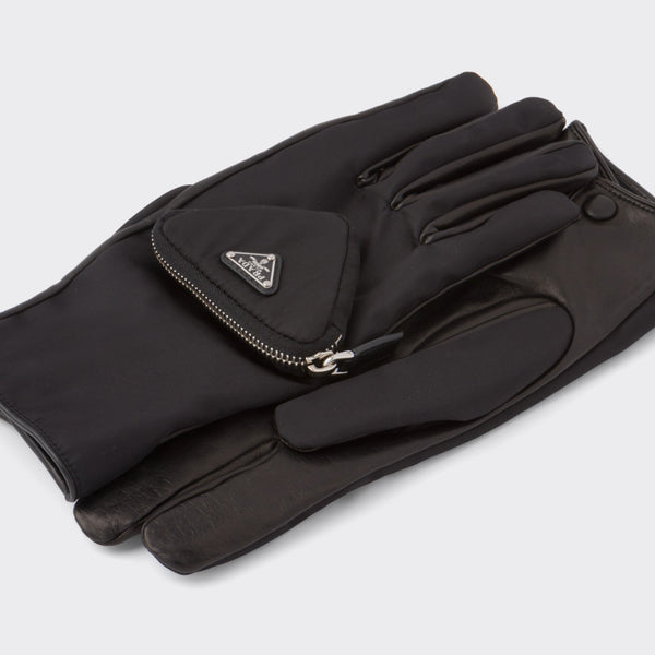 Re-Nylon and Napa leather gloves