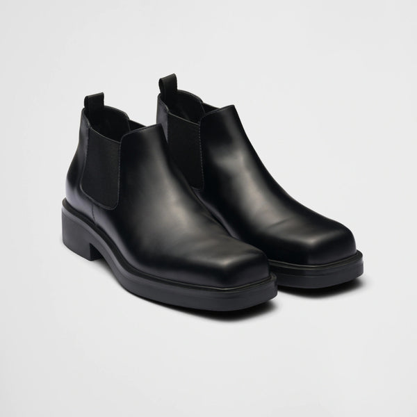 Brushed leather Chelsea boots