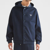 Technical cotton hoodie