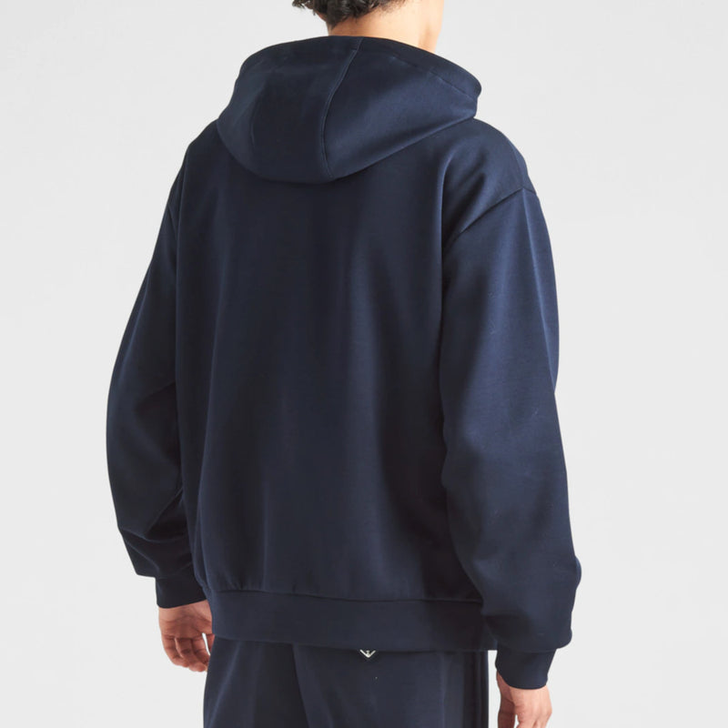 Technical cotton hoodie