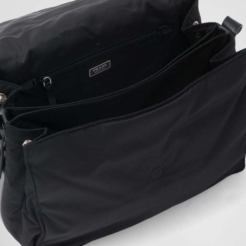Prada Re-Nylon Large Padded Shoulder Bag - Black for Women