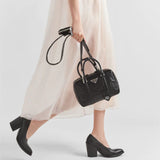 Medium antique nappa leather top handle bag