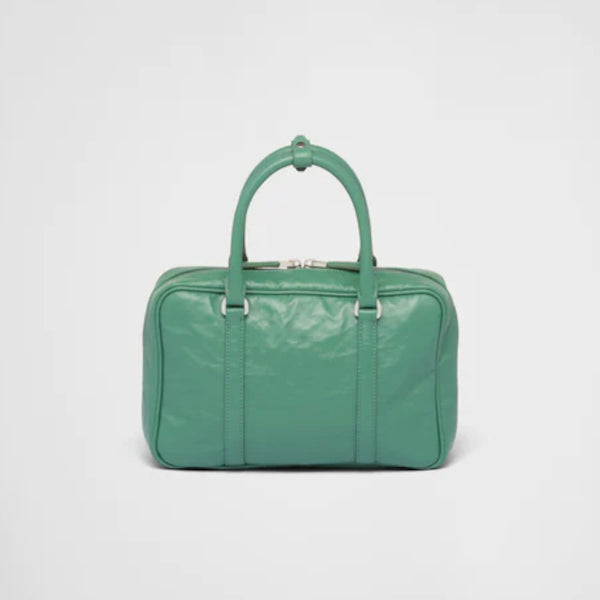 Medium antique nappa leather top handle bag