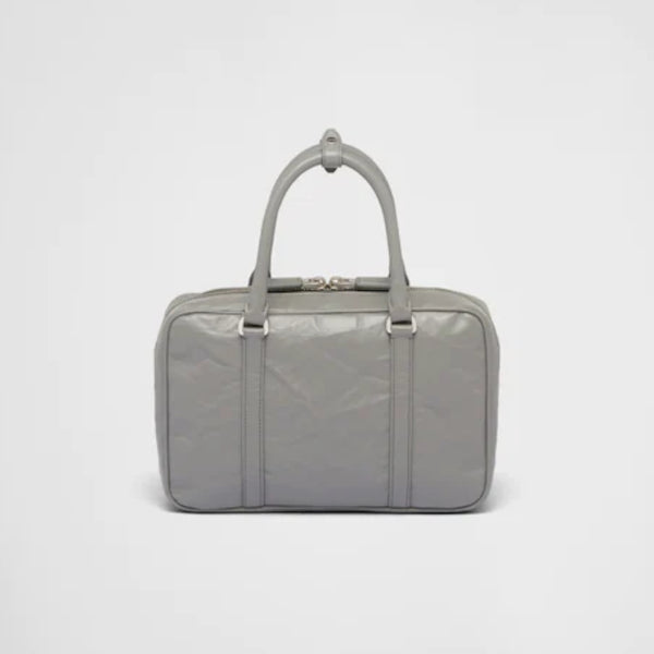 Medium antique nappa leather top handle bag