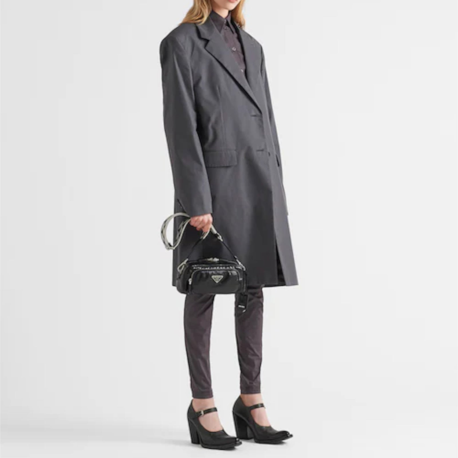 PRADA Nappa antique leather multi-pocket shoulder bag