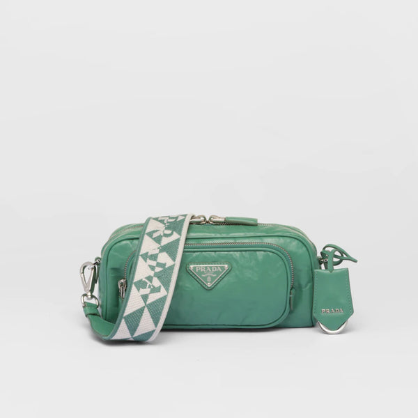 Nappa antique leather multi-pocket shoulder bag