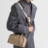 Antique nappa leather multi-pocket top-handle bag