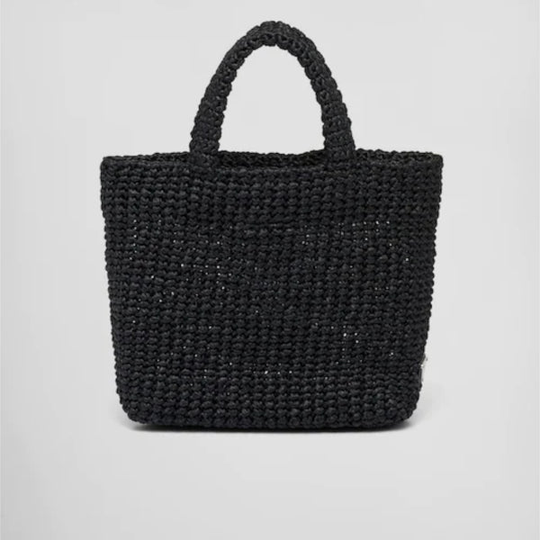 Small raffia tote bag