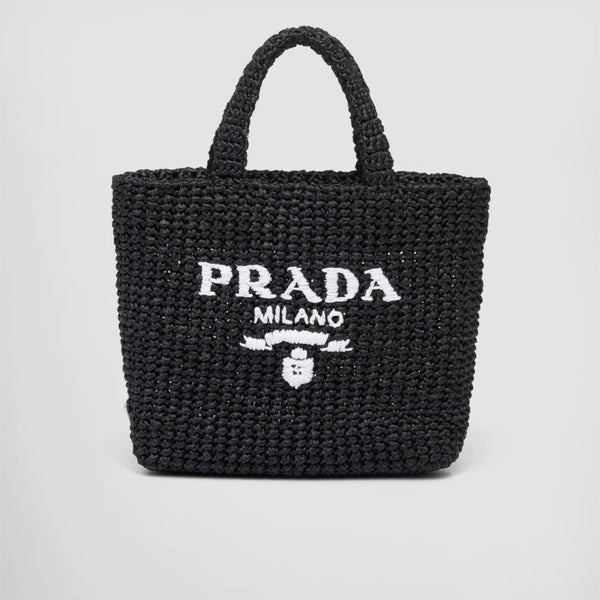 Small raffia tote bag