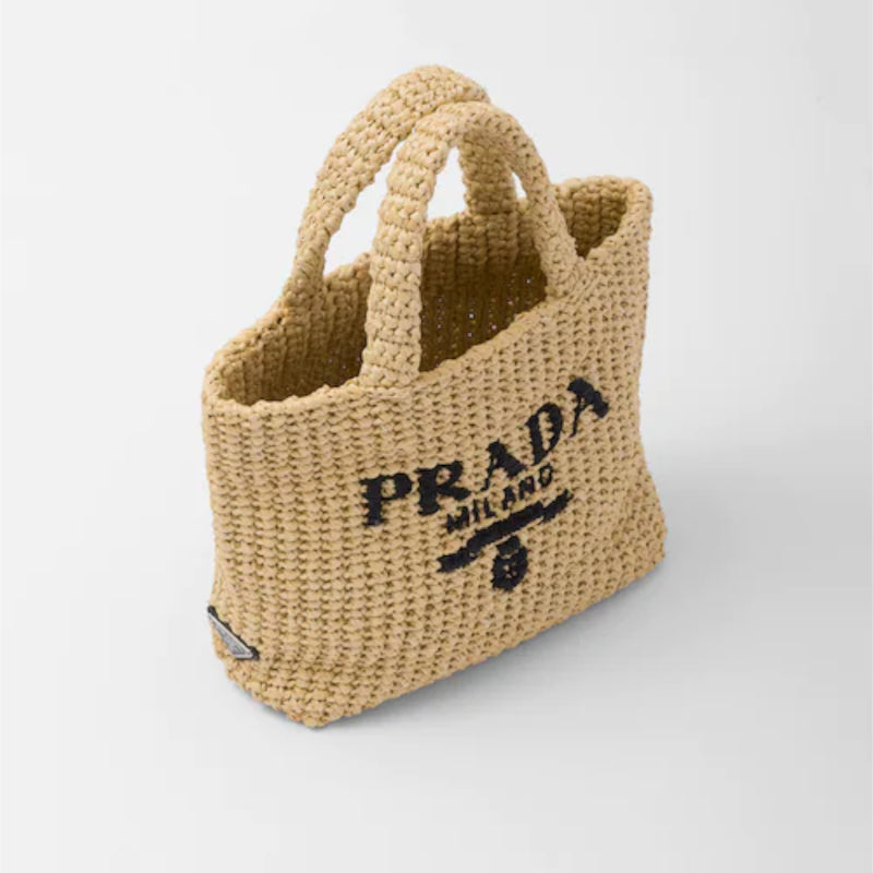 Small raffia tote bag