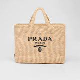 Raffia tote bag