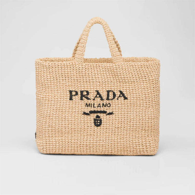 Raffia tote bag