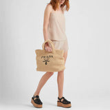 Raffia tote bag