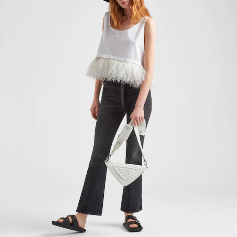 Raffia Prada Triangle bag