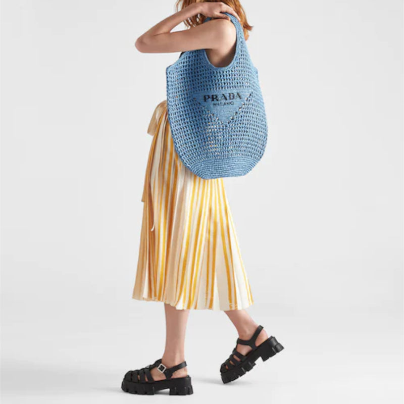 Raffia tote bag