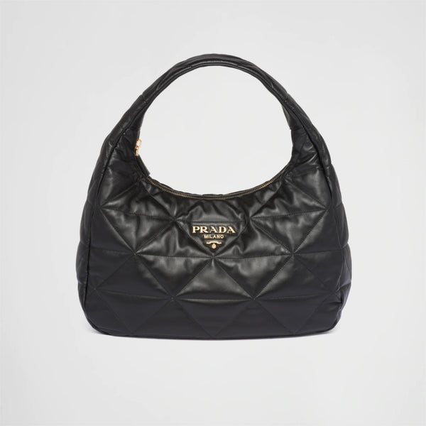 Large, topstitched nappa-leather bag