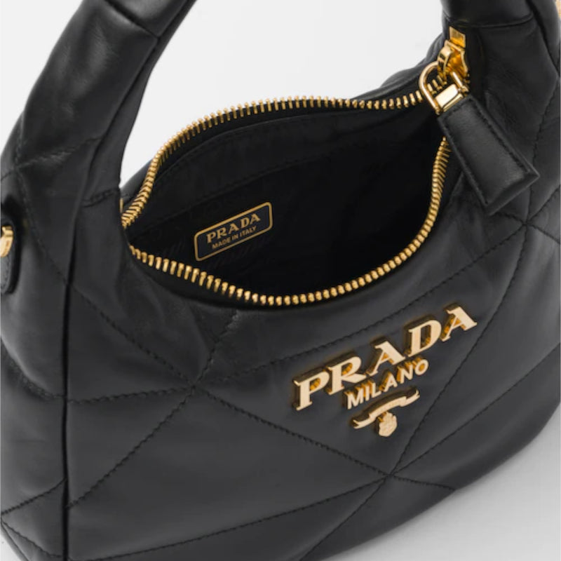 Nappa-leather mini bag with topstitching
