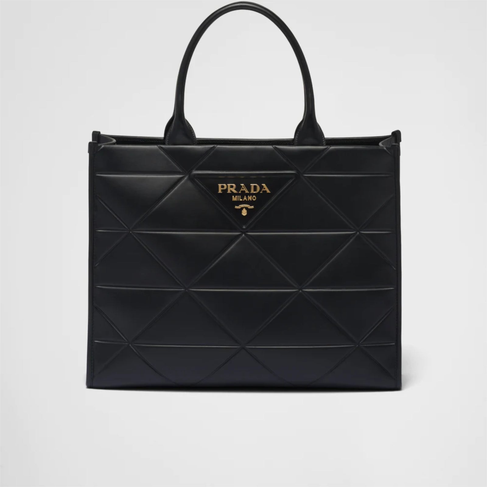 PRADA Large leather Prada Symbole bag with topstitching
