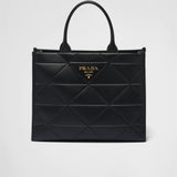 Large leather Prada Symbole bag with topstitching