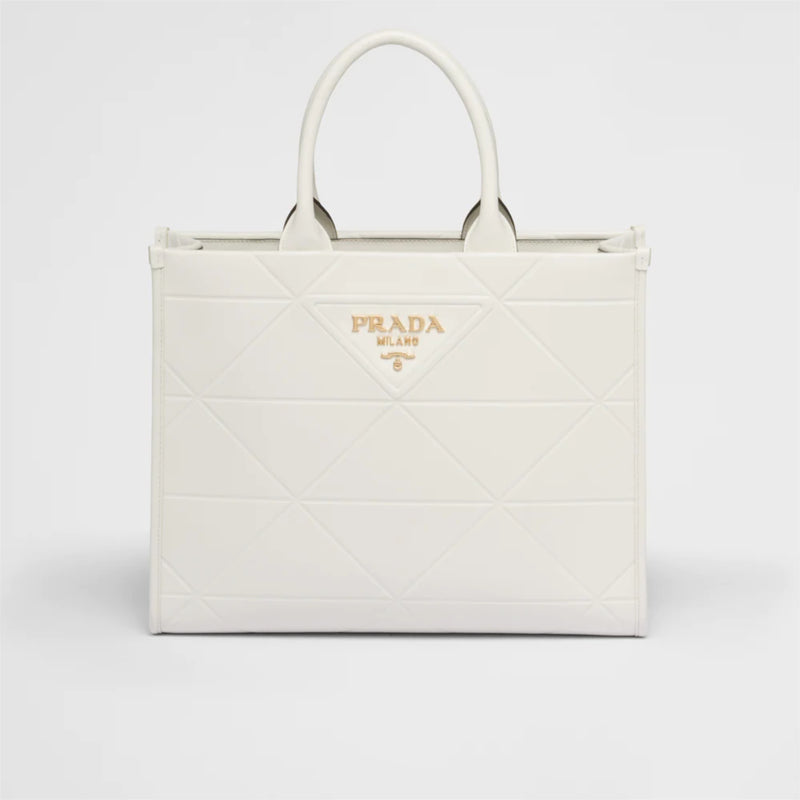 Medium leather Prada Symbole bag with topstitching