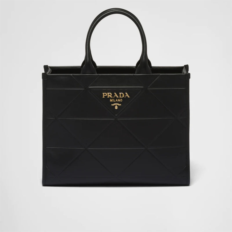 Medium leather Prada Symbole bag with topstitching