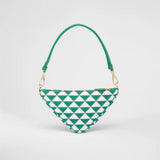 Embroidered jacquard fabric mini-bag