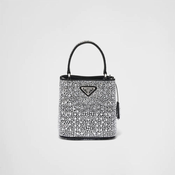 Prada Panier satin bag with crystals