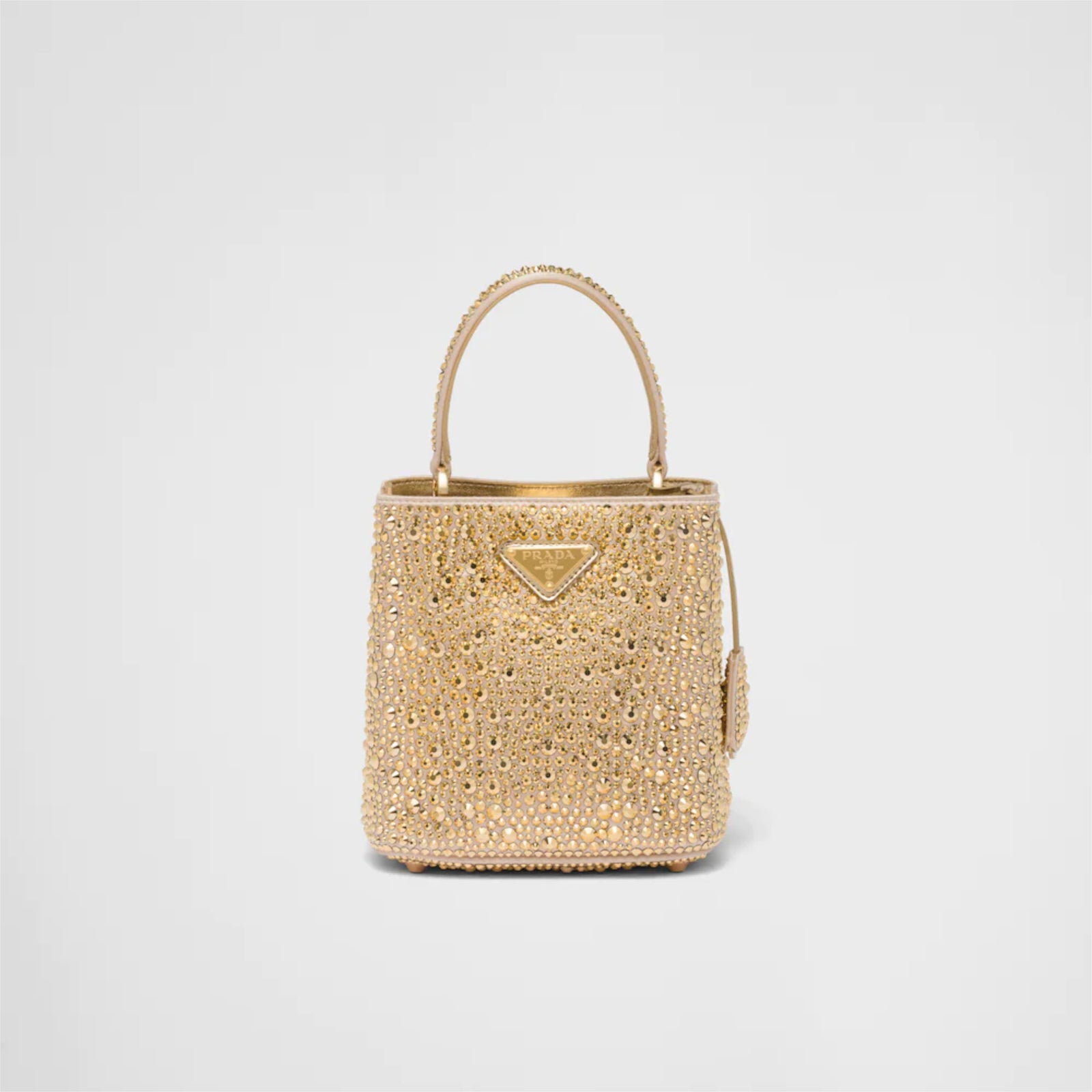6万取引突破◆UPS便【PRADA】PANIER サテンバッグ◆1BA373_2AWL Metal Prada Panier Satin Bag With Crystals | PRADA